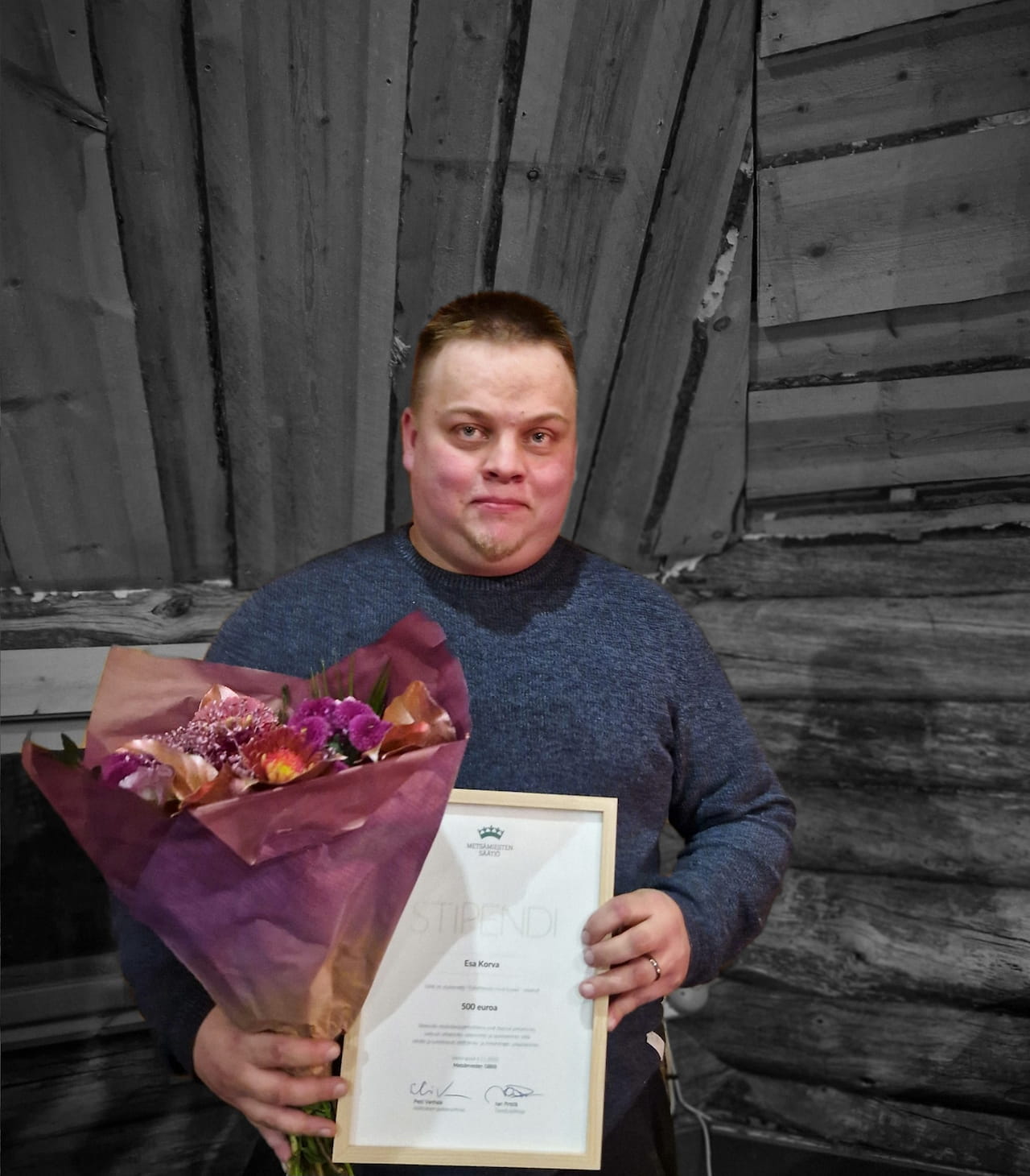 Rovaniemeläiselle metsäkoneenkuljettaja Esa Korvalle ”Työyhteisön hyvä tyyppi” -stipendi