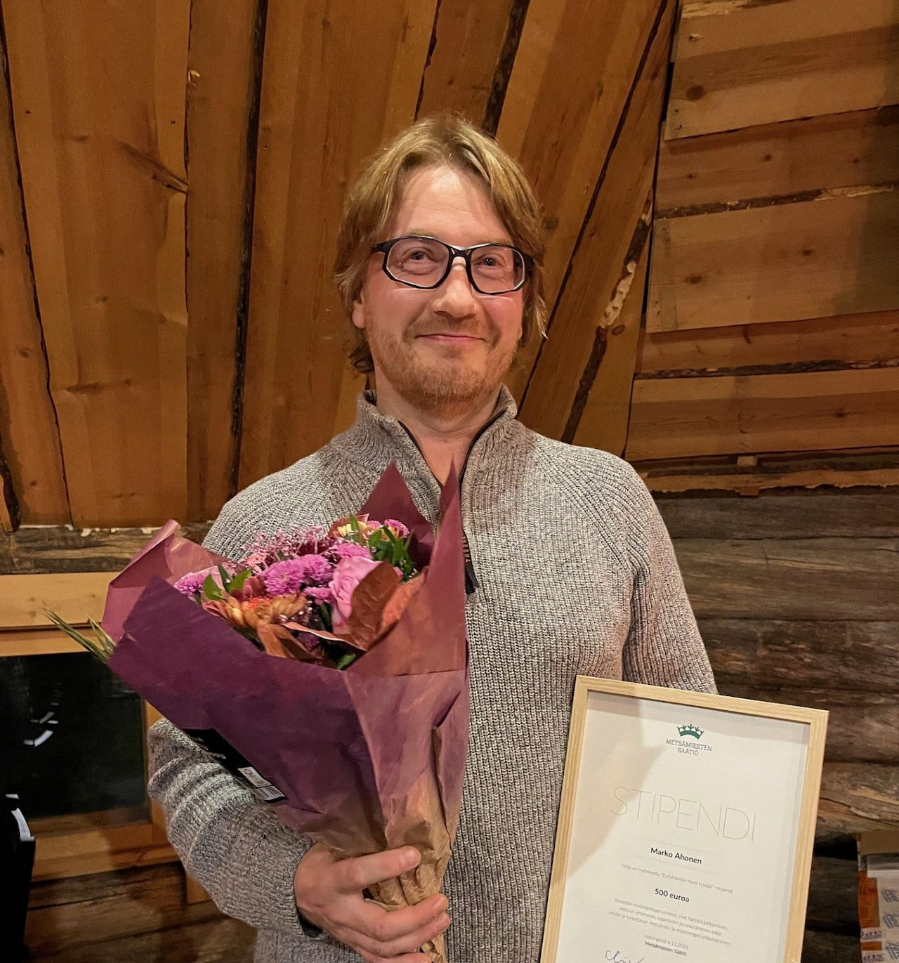 Pelkosenniemeläiselle metsäasiantuntija Marko Ahoselle ”Työyhteisön hyvä tyyppi” -stipendi